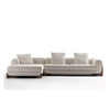 Modern Sofa – Plush sectional Couch with Chaise and Wooden Base