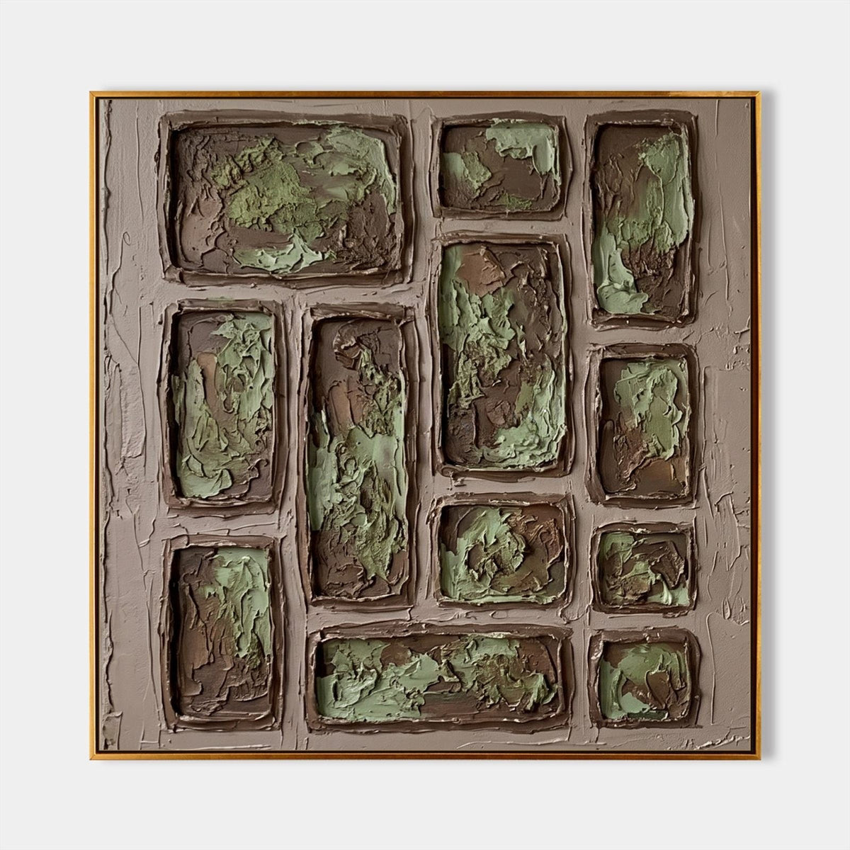 Moss and Earth Textured Grid
