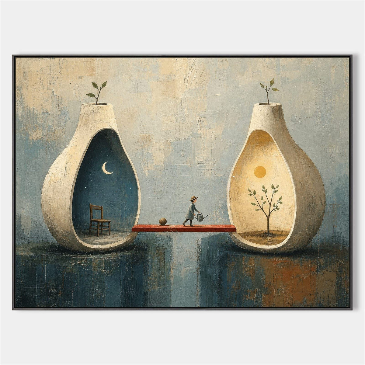 Night and Day Vessels with Gardener