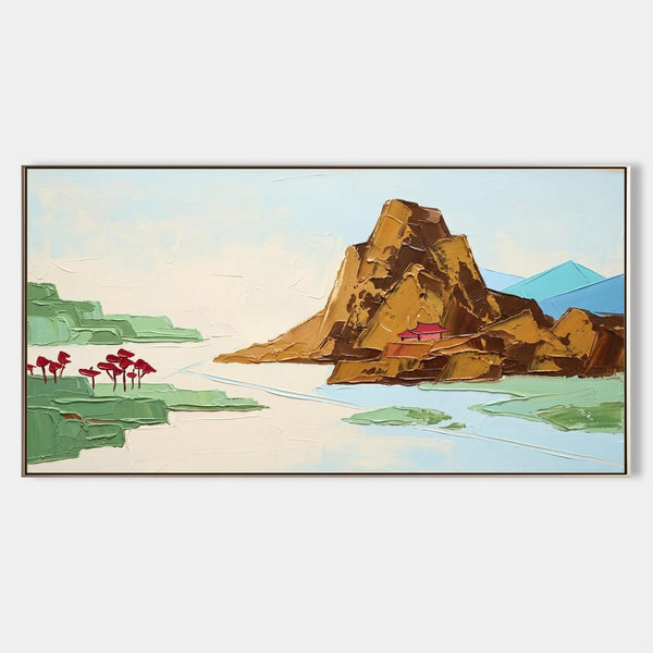 Ochre Peak Above a Quiet River