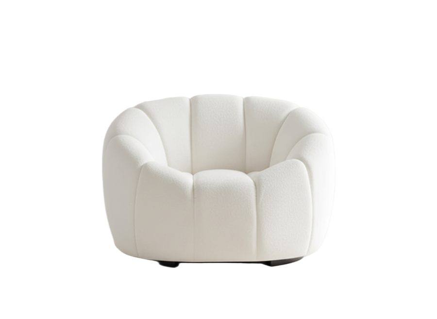 White armchair on a white background