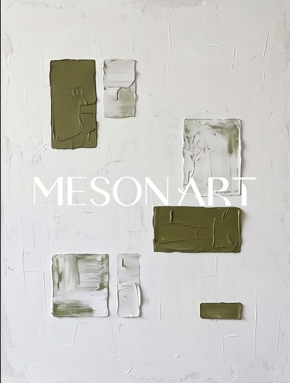 Olive and Chalk Textured Blocks