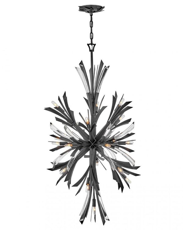 Open Spherical Bronze Steel Orb Chandelier