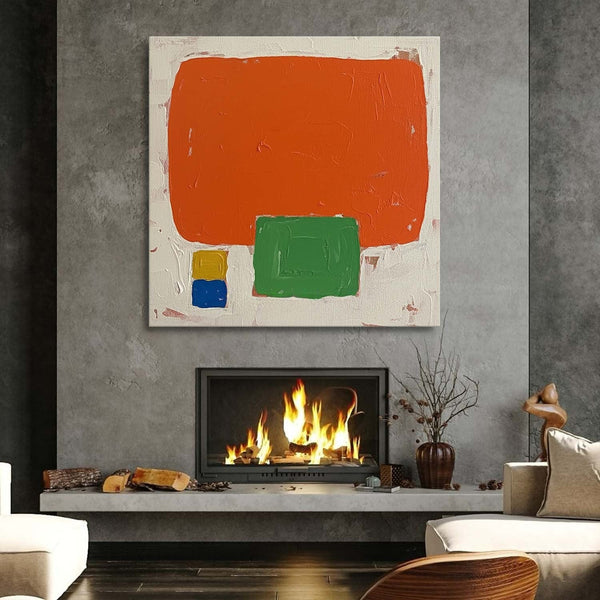Orange Field with Color Blocks