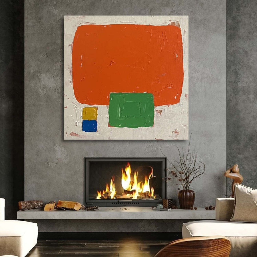 Orange Field with Color Blocks