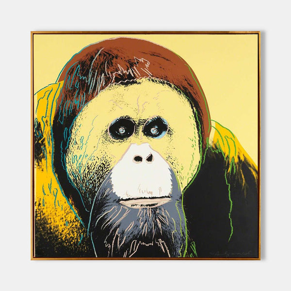 Orangutan Portrait on Butter Yellow