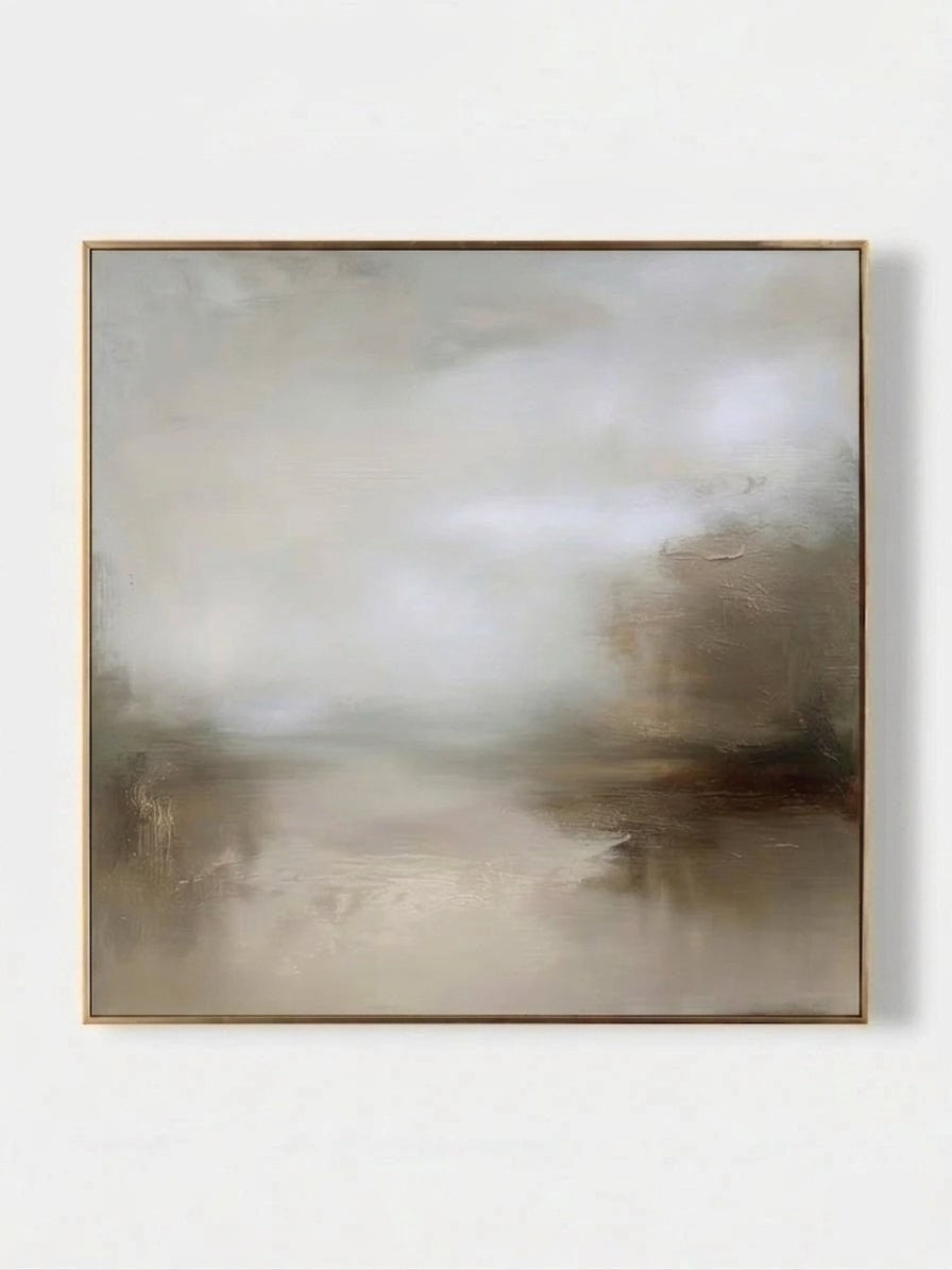 Organic Modern Abstract Misty Horizon Wall Art