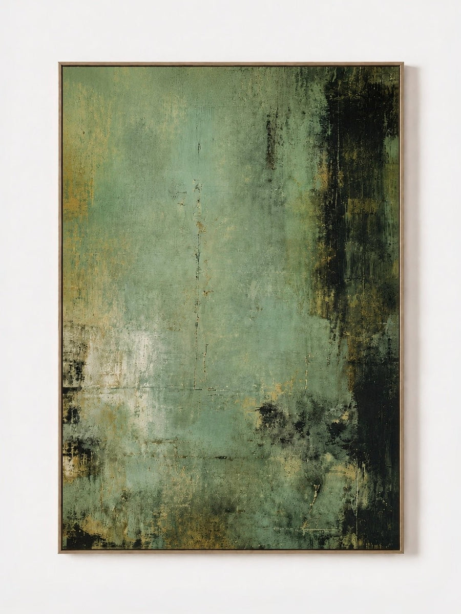 Organic Modern Textured Sage Green Abstract Wall Art
