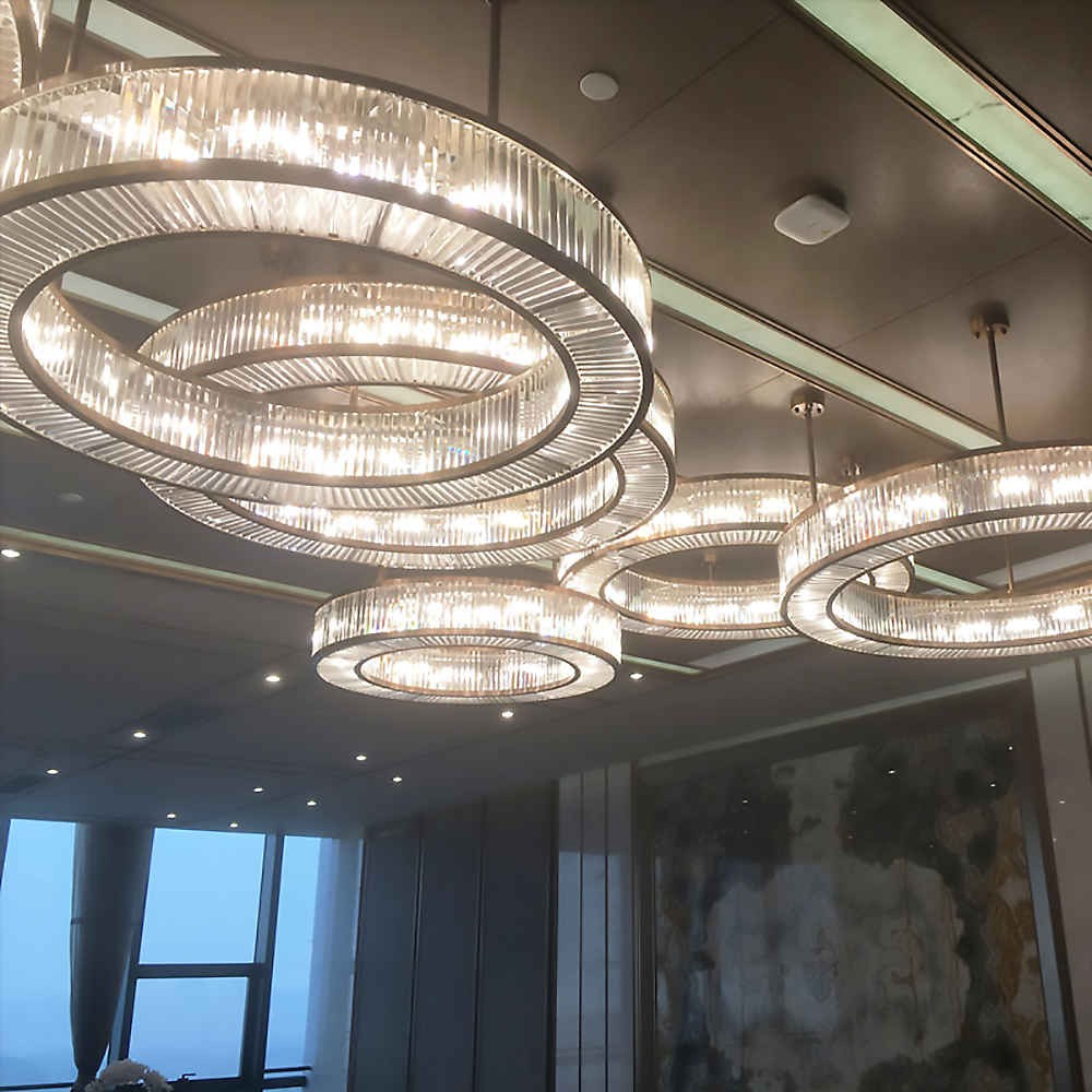 Oversized Round Crystal Ring Chandelier