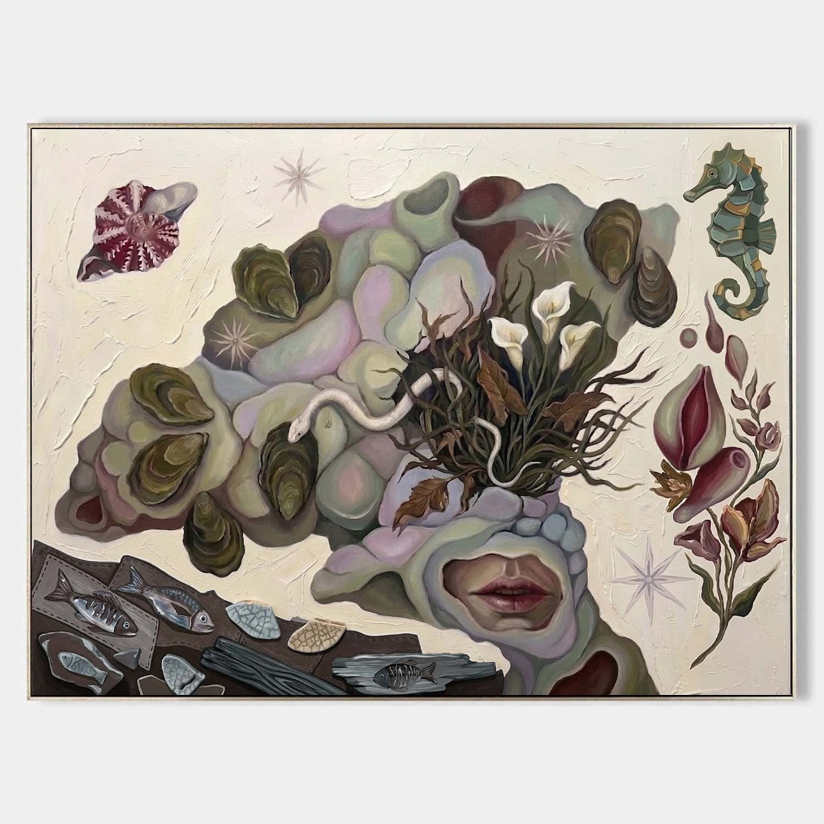 Oyster Crowned Surreal Sea Portrait