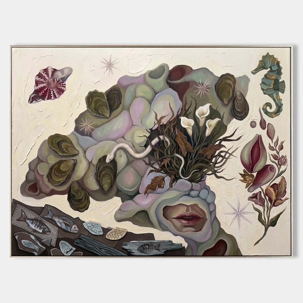 Oyster Crowned Surreal Sea Portrait