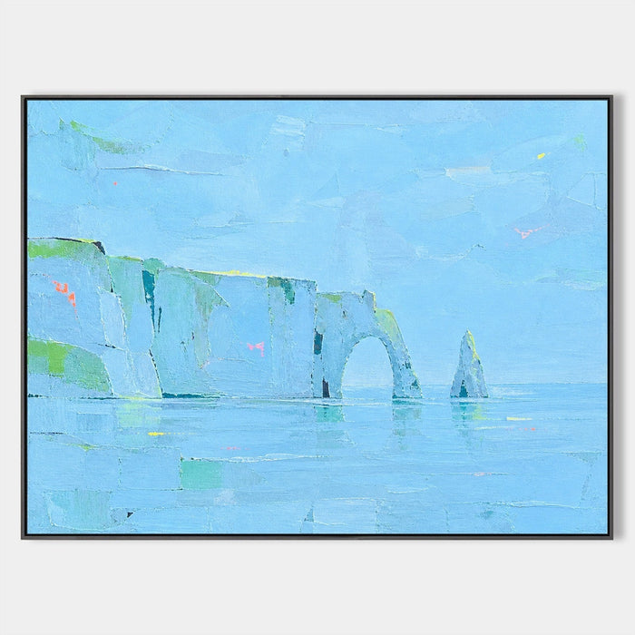 Pale Blue Sea Arch and Cliffs