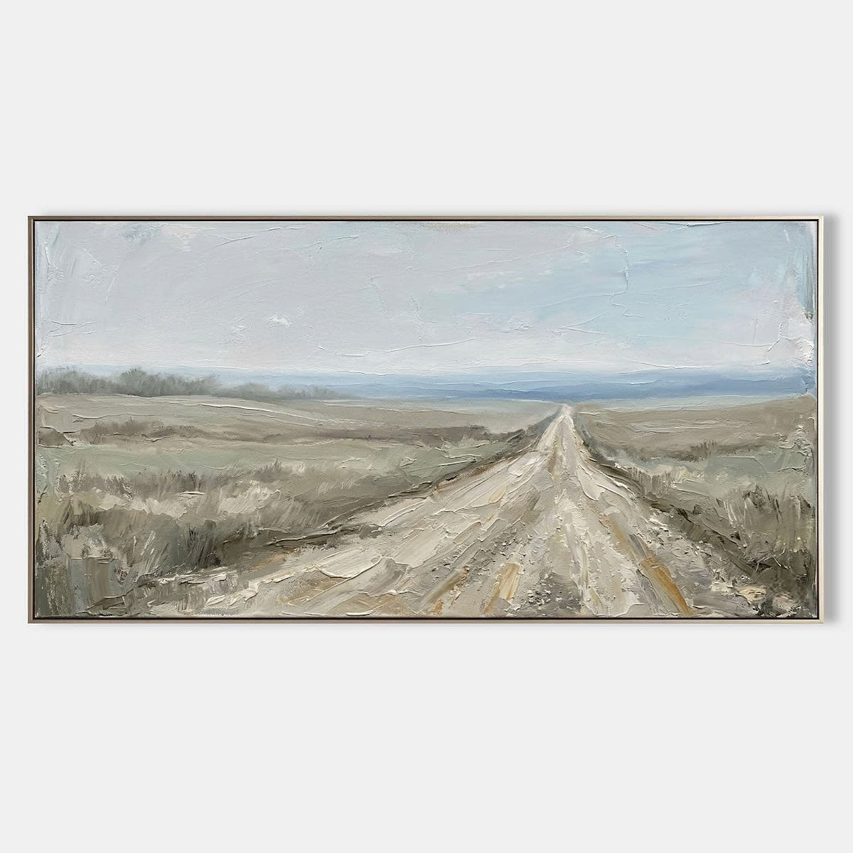Pale Dirt Road Across the Plains