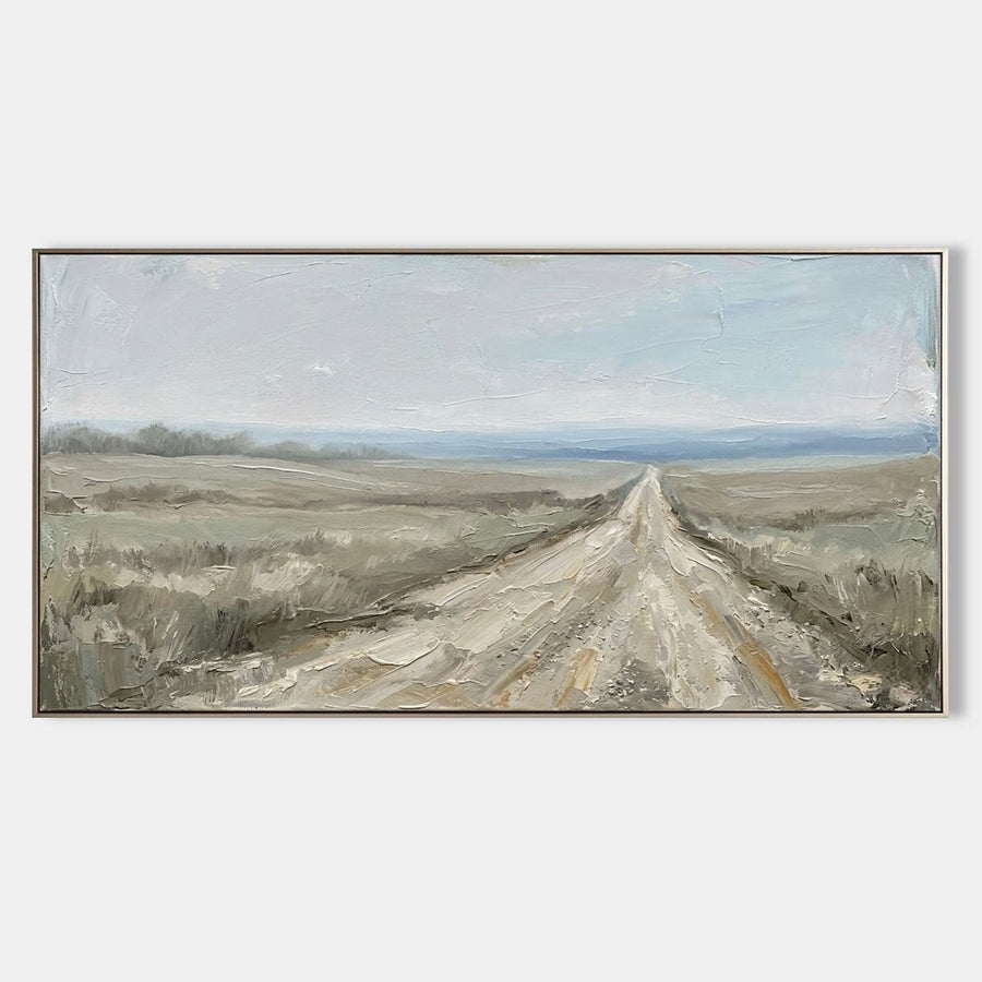 Pale Dirt Road Across the Plains