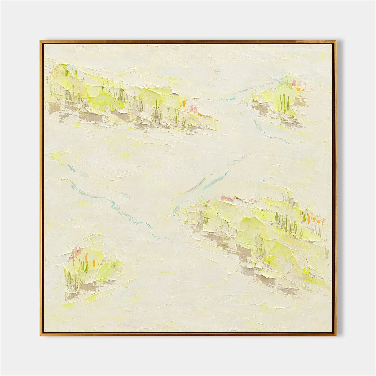 Pale Meadow Islands with Winding Streams