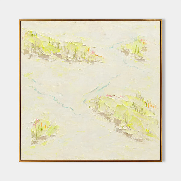 Pale Meadow Islands with Winding Streams