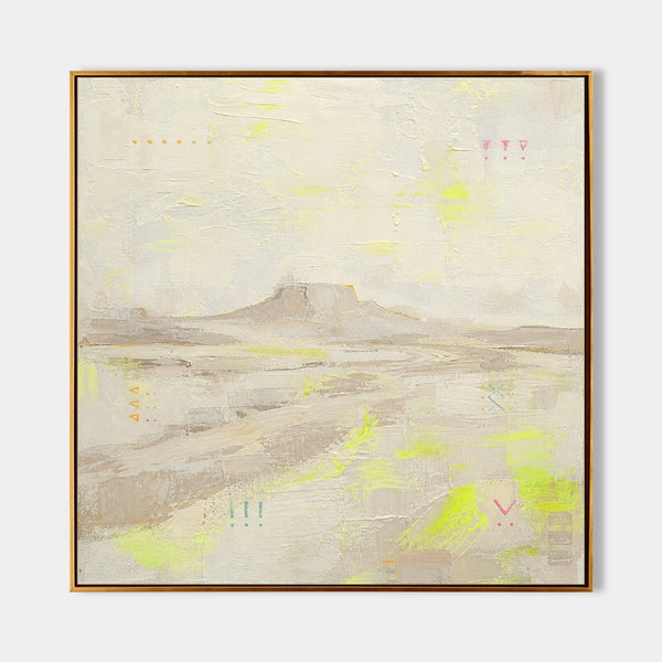 Pale Mesa Under Chartreuse Light