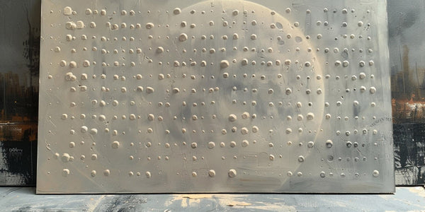 Pale Moon in Raised Plaster Dots