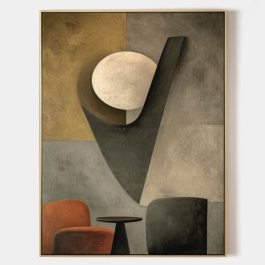 Pale Moon Over Quiet Interior