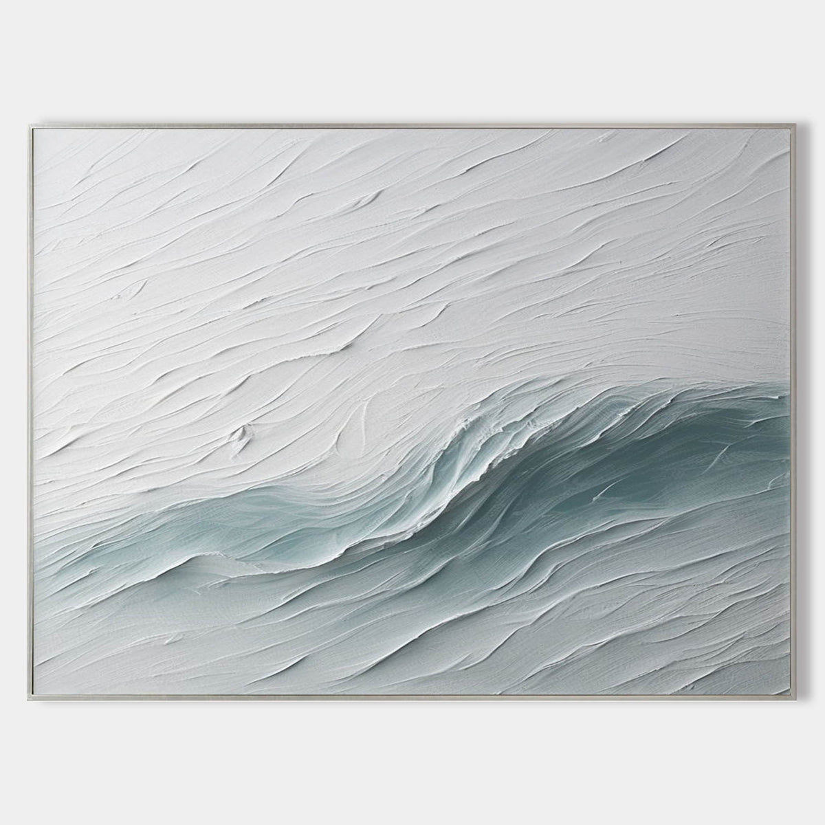 Pale Sea Wave in Textured White