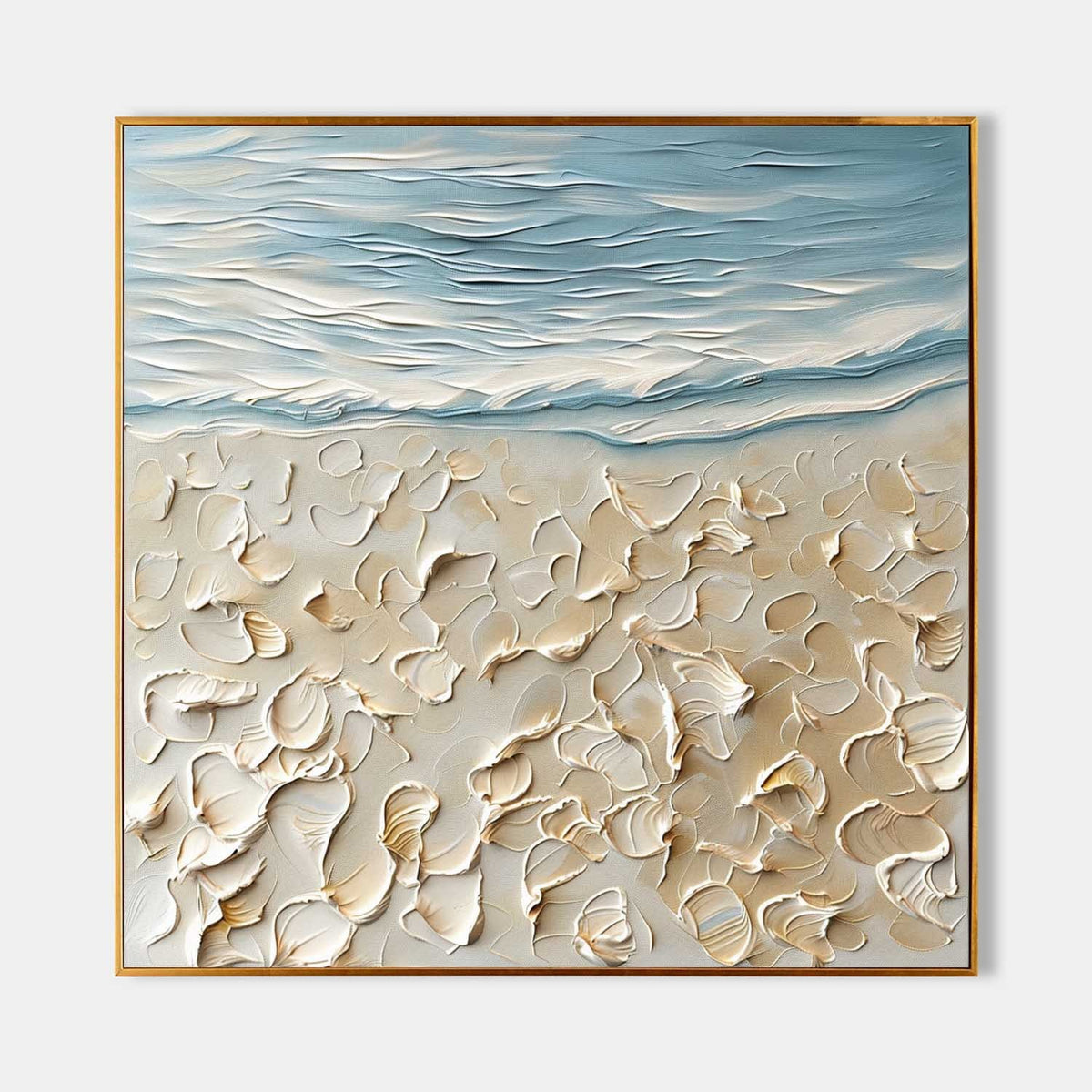 Pale Shoreline with Sculpted Shells