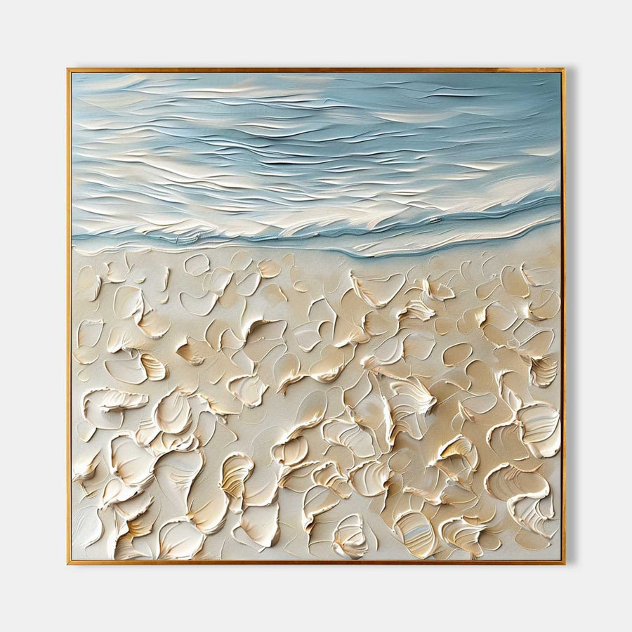 Pale Shoreline with Sculpted Shells