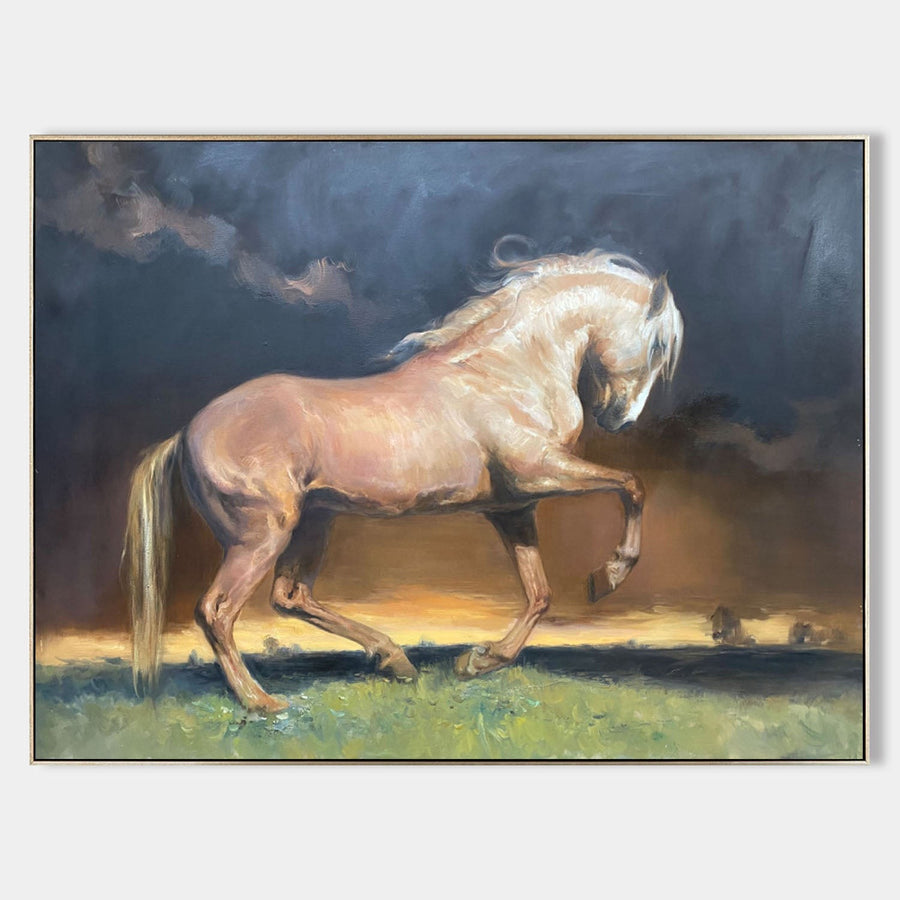 Palomino Stallion Before the Storm