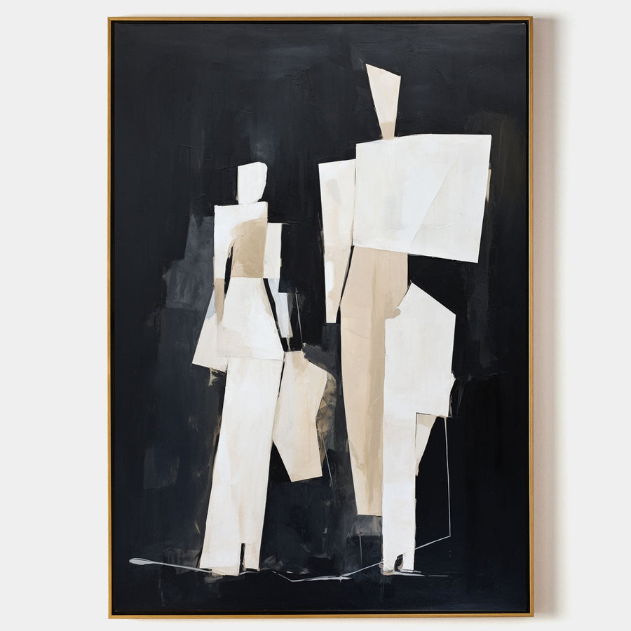 Paper Figures on Midnight Black
