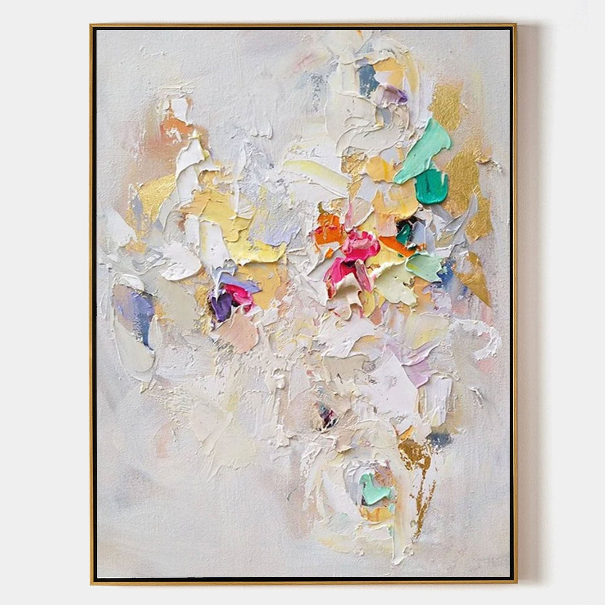 Pastel Blossom Burst in Gold