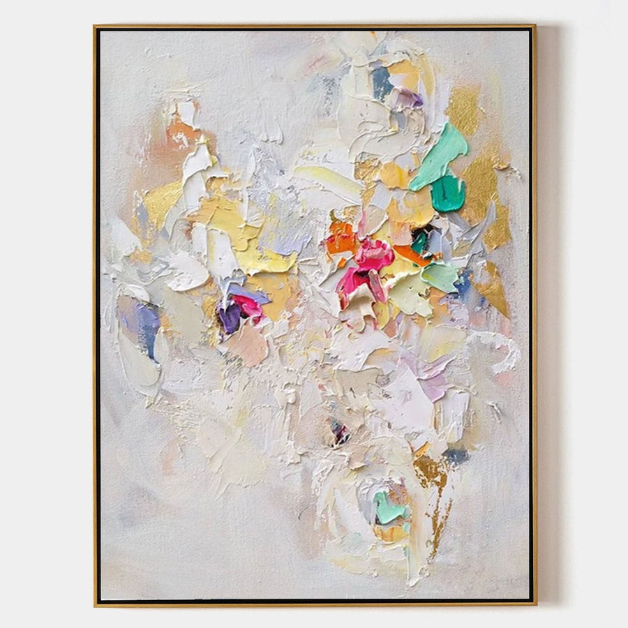 Pastel Blossom Burst in Gold
