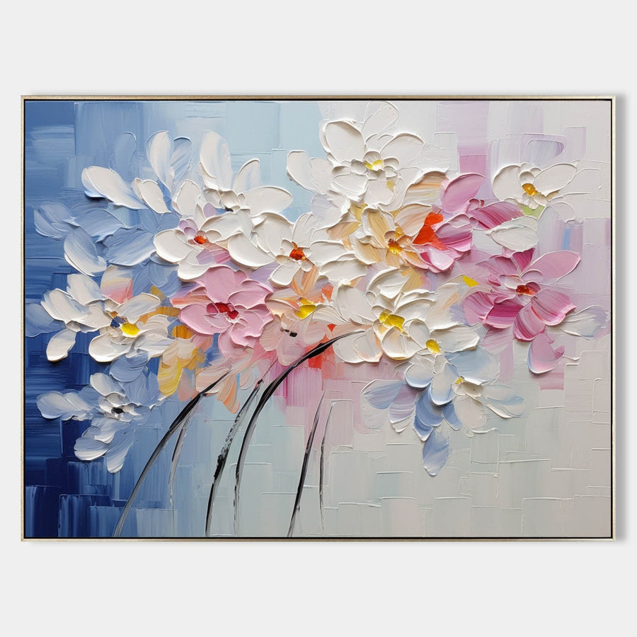 Pastel Blossoms in Sculpted Bloom
