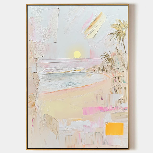 Pastel Palm Beach at Sunset