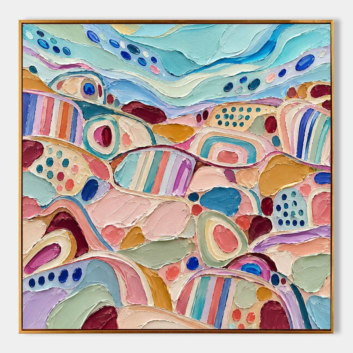 Pastel Patchwork Hills in Bloom