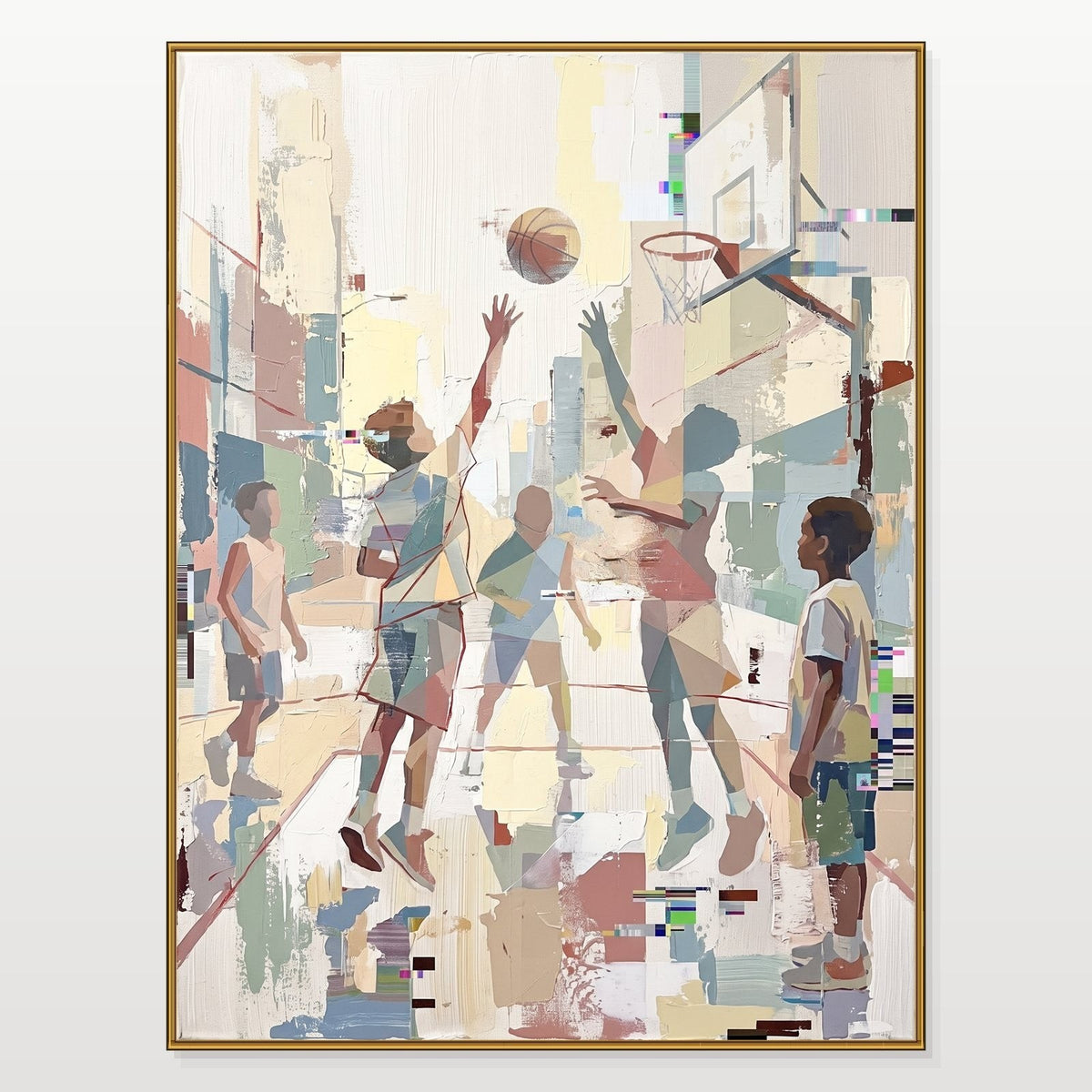 Pastel Pickup Game Under the Hoop