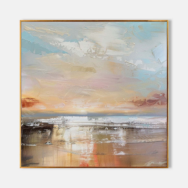 Pastel Sunset Over a Quiet Shore
