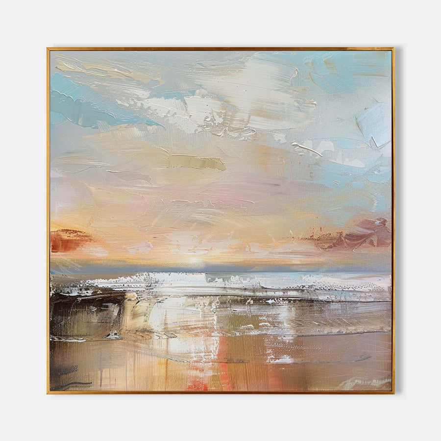 Pastel Sunset Over a Quiet Shore