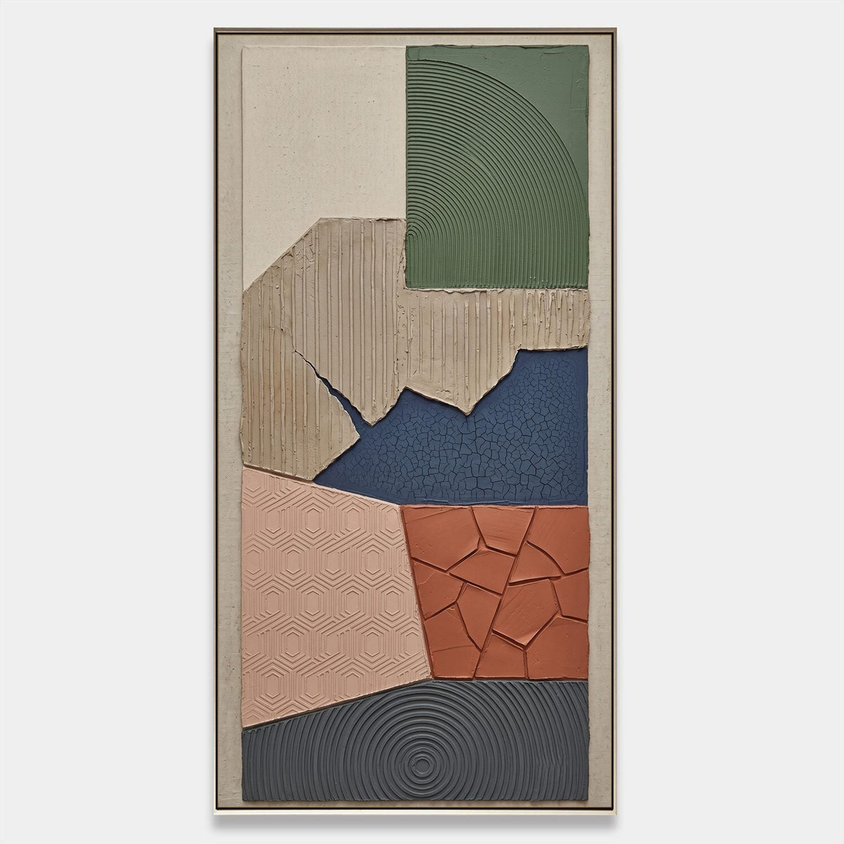 Patchwork of Clay and Moss Textures