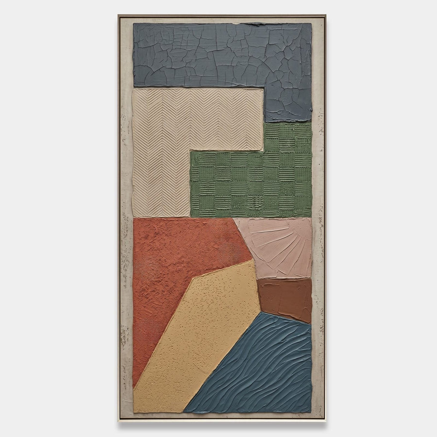 Patchwork of Earthen Textured Blocks