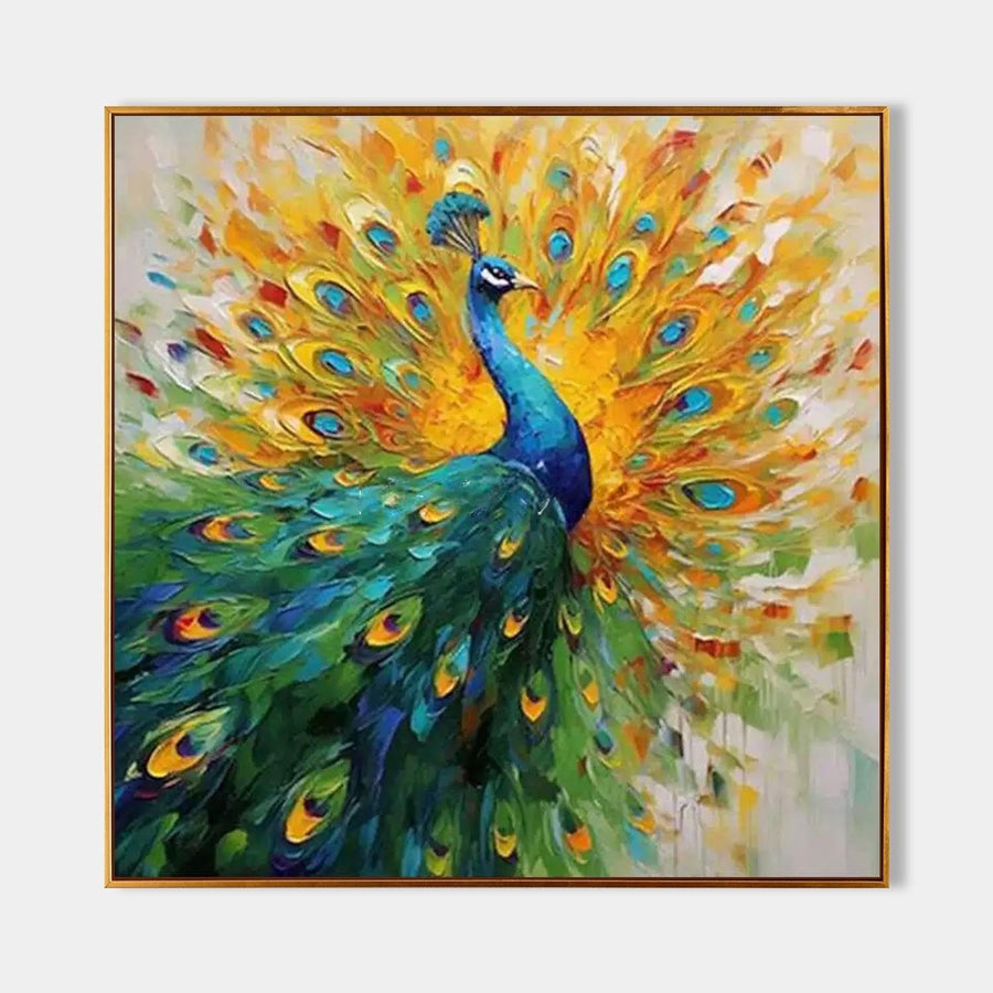 Peacock in Golden Bloom