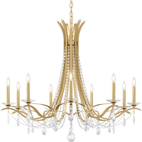 Petal Frame Crystal Chain Tiered Round Chandelier