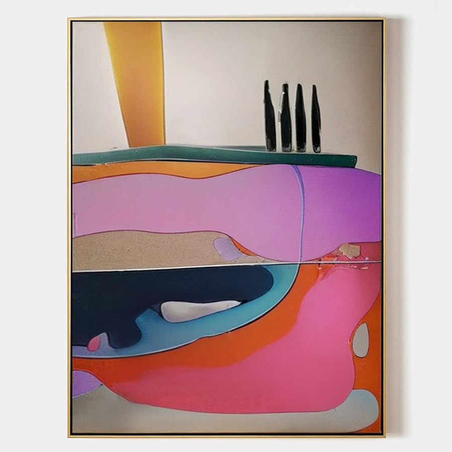 Pink and Violet Fluid Abstract