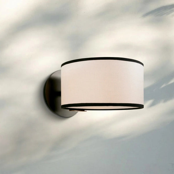 Pivoting Bronze Steel Arm Wall Sconce with Tapered Shade