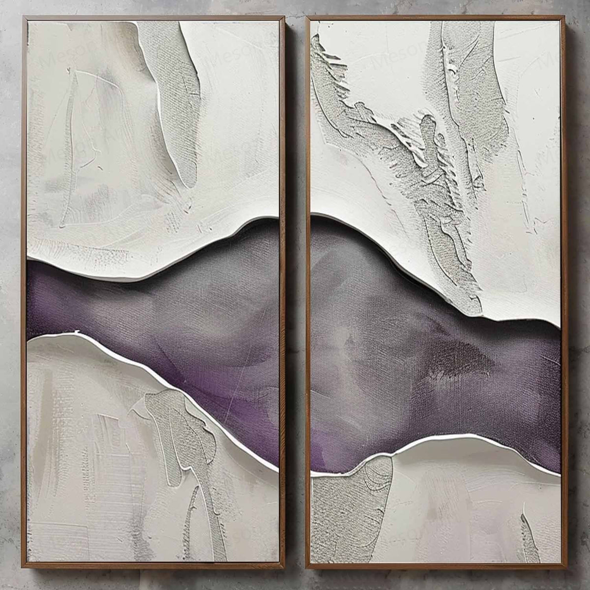 Plum River Through White Plaster