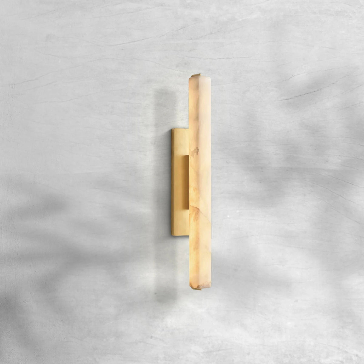 Prism Alabaster and Solid Brass Wall Sconce