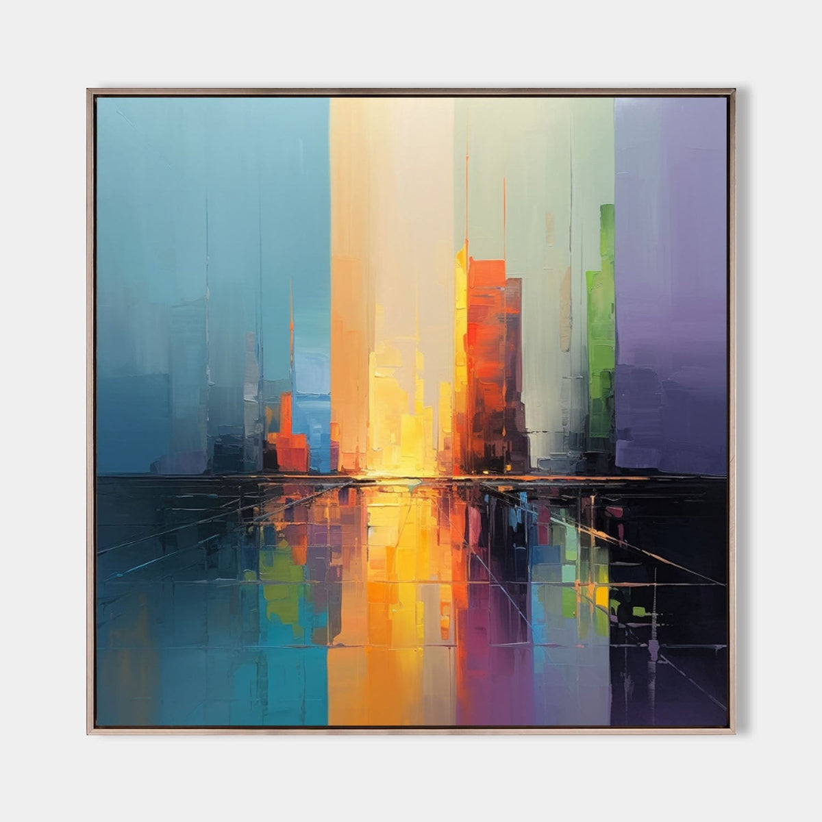 Prismatic Skyline Reflected at Dusk