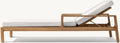 Modern Teak Sun Lounger - Side View
