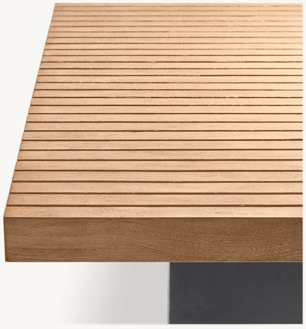 Modern Outdoor Teak Dining Table - Main View