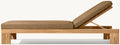 Modern Teak Sun Lounger - Side View