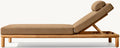 Modern Teak Sun Lounger - Lifestyle Setting
