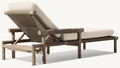 Modern Teak Sun Lounger - Lifestyle Setting